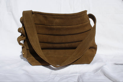 Ribbed Suede Pleated Bucket Bag - Sample 3
