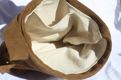 Ribbed Suede Pleated Bucket Bag - Sample 2