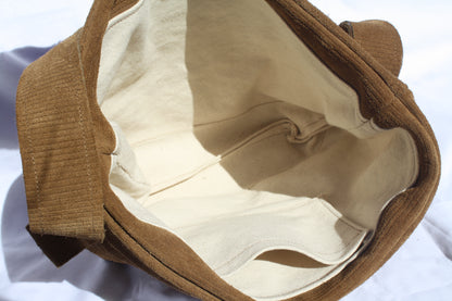 Ribbed Suede Pleated Bucket Bag - Sample 2