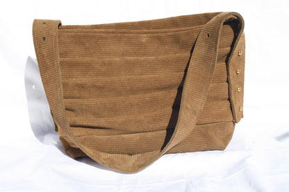 Ribbed Suede Pleated Bucket Bag - Sample 4